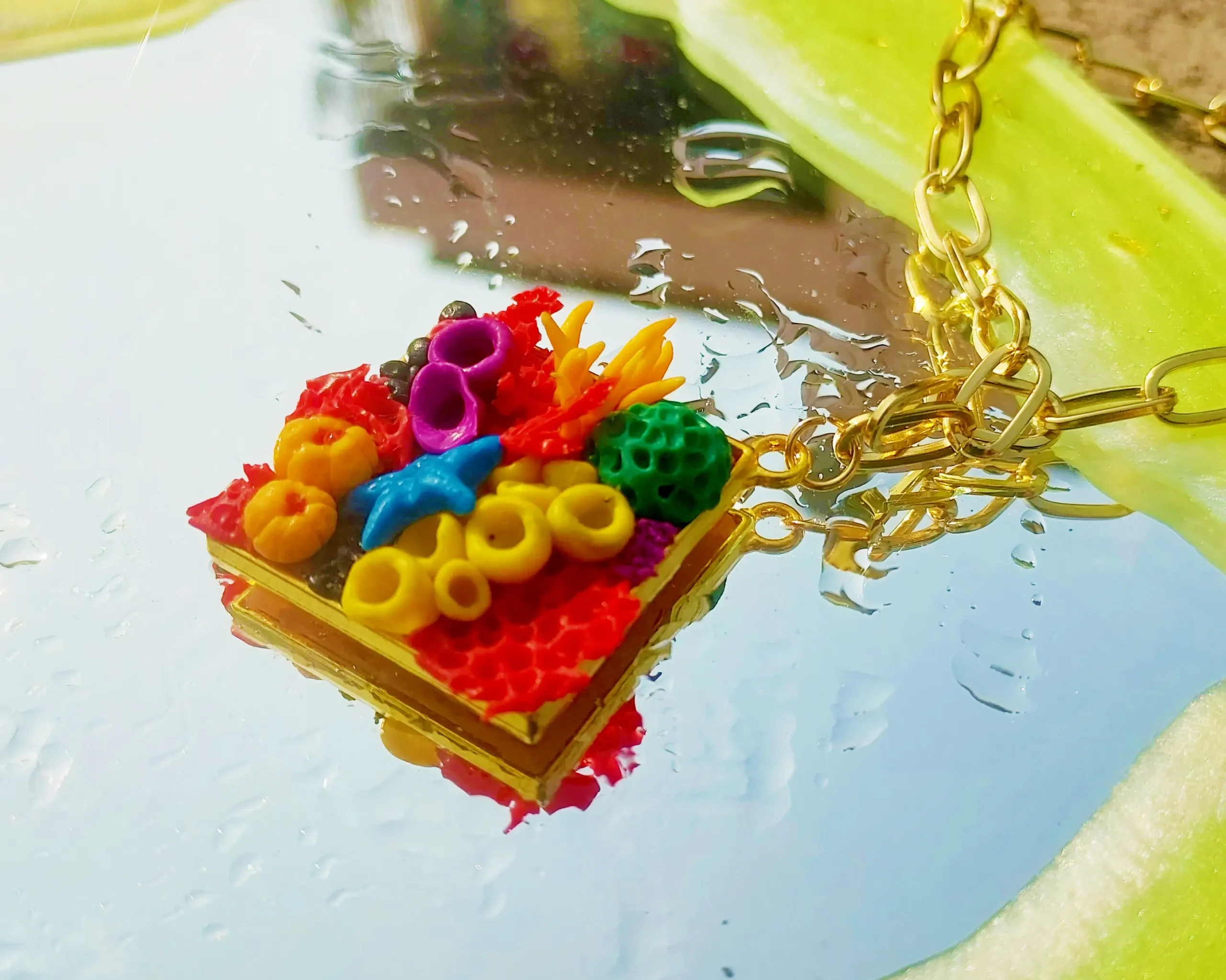 Coral-Clay-neck-piece-Colorful-Polymer-Jewelry-Ocean-neckpiece-Sea-Jewelry-Coral-Gifts-for-Women-Bling-On-