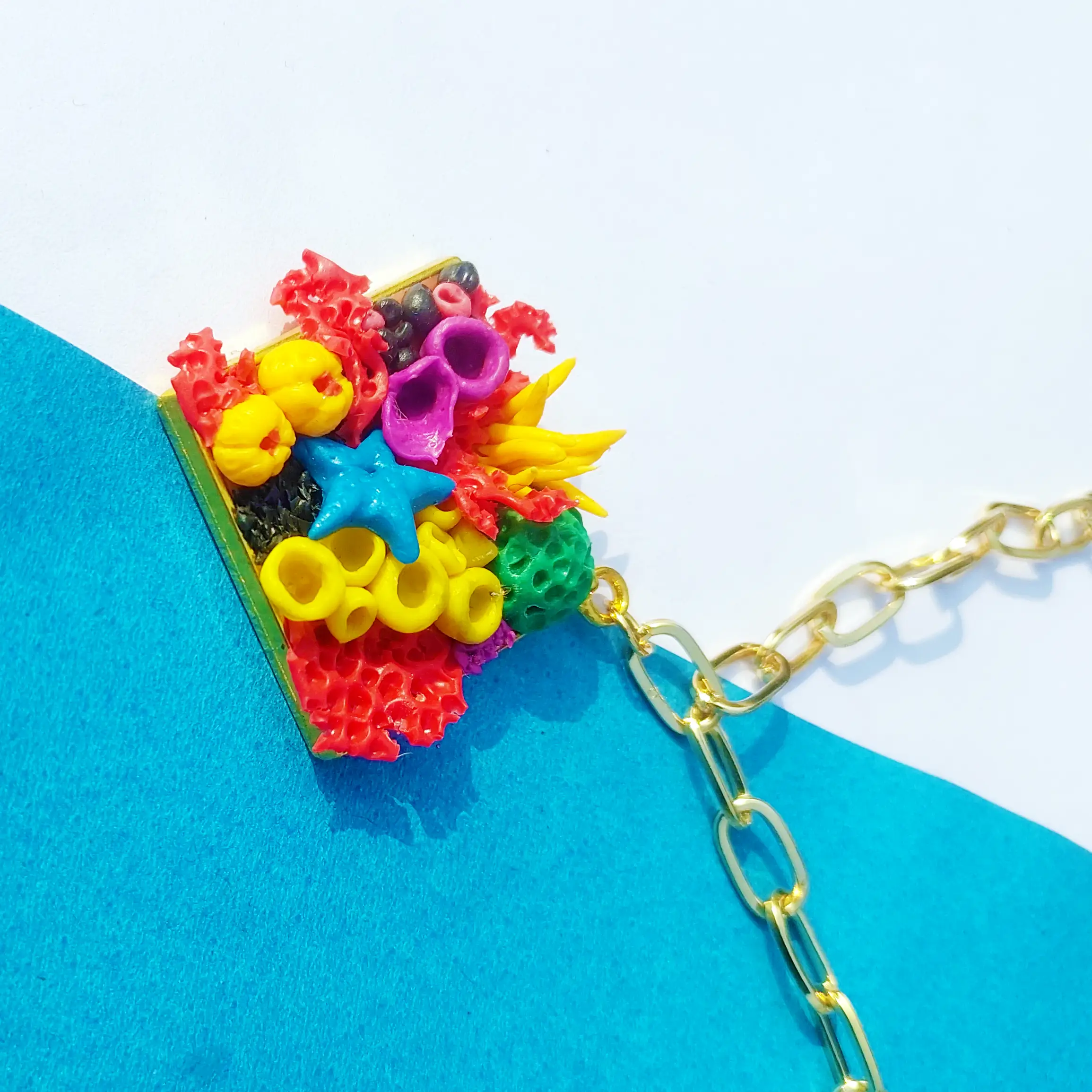 Coral-Clay-neck-piece-Colorful-Polymer-Jewelry-Ocean-neckpiece-Sea-Jewelry-Coral-Gifts-for-Women-Bling-On-