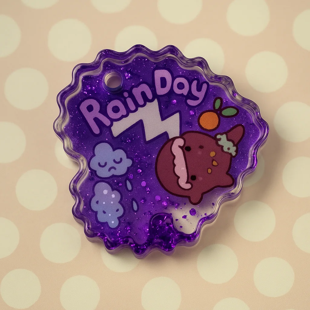 Purple Resin Heart Coaster Rain Day Edition 4 • Bling On- Purple-Resin-Heart-Coaster--Rain-Day-Edition- blign on